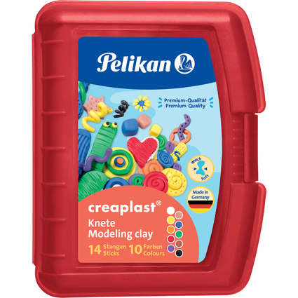 Pelikan Kinderknete Creaplast, 14er Kunststoffbox rot