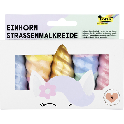 folia Straenmalkreide "Einhorn", farbig sortiert