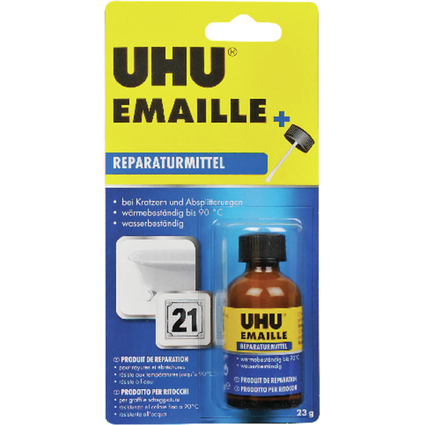 UHU EMAILLE Reparaturmittel, 23 g Pinselflasche, auf Blister