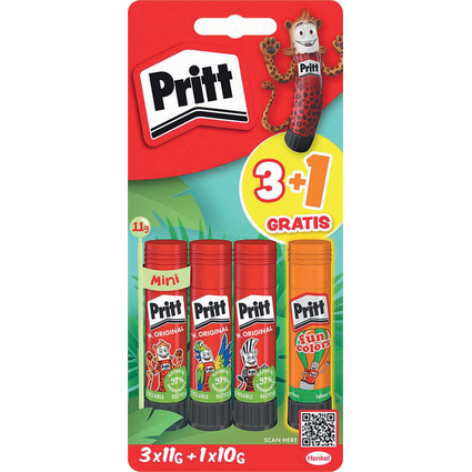 Pritt Klebestift BTS 2025, Multipack, 3x 11 g + 1x 10 g