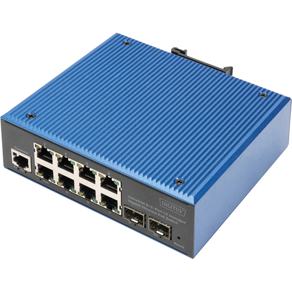 DIGITUS Industrial Gigabit Ethernet PoE Switch, managed, 8+2