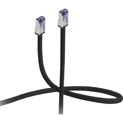 FLEXLINE Patchkabel, Kat. 6A, S/FTP, hochflex. schwarz,0,25m