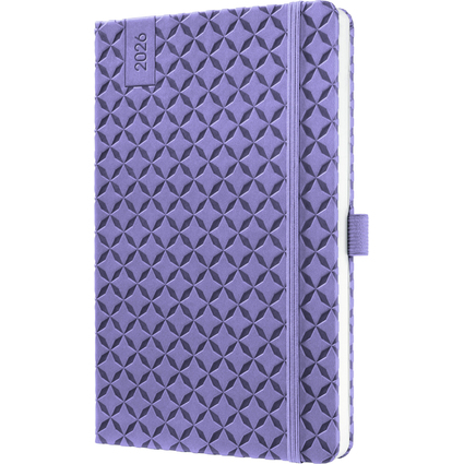 sigel Buchkalender Jolie Flair 2026, Kunstleder, A5, violett