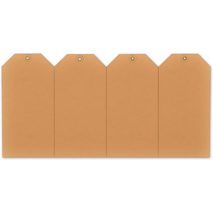 rillprint Warenanhnger, 25 x 50 mm, kraft braun