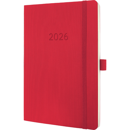 sigel Buchkalender Conceptum 2026, ca. DIN A5, rot