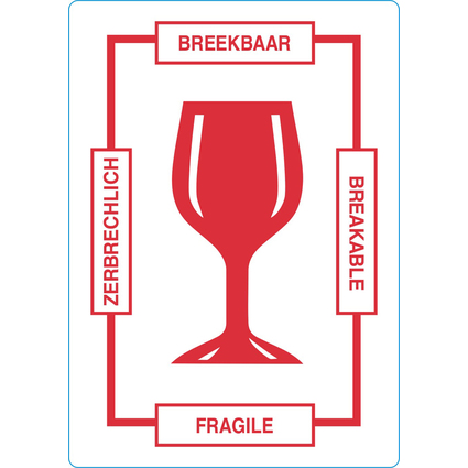 rillprint Hinweisetiketten "BREAKABLE"