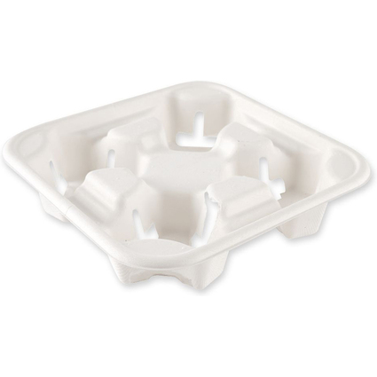 NATURE Star Bechertrger Quattro, aus Zuckerrohr, wei