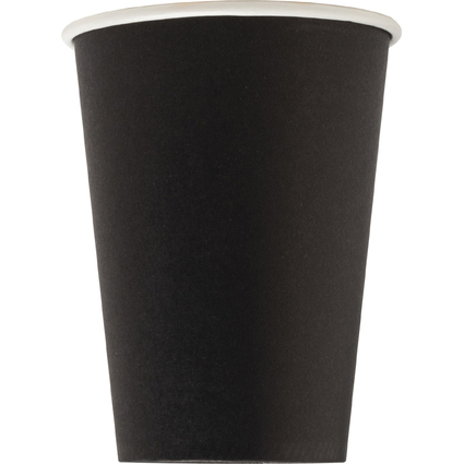 PROnappe Papp-Trinkbecher, schwarz, 0,2 l