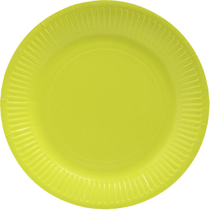 PROnappe Papp-Teller, rund, 230 mm, kiwigrn
