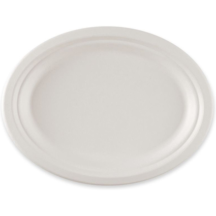 NATURE Star Zuckerrohr-Teller, oval, 265 x 200 mm, 50er