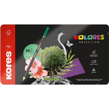 Kores Dreikant-Buntstifte "KOLORES SELECTION", 72er Etui