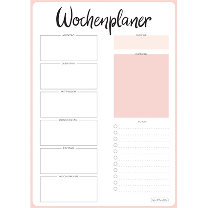 herlitz Wochenplaner-Block, A5, immerwhrend
