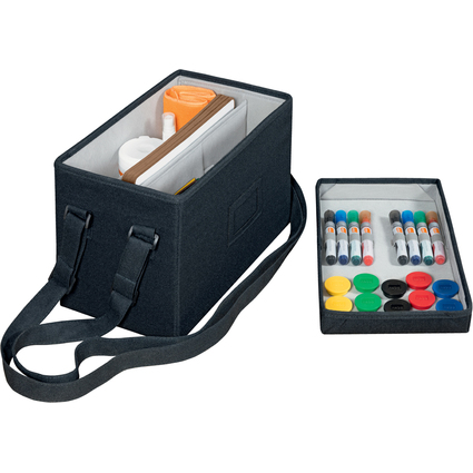 nobo Weiwandtafel-Zubehrtasche, bestckt, anthrazit