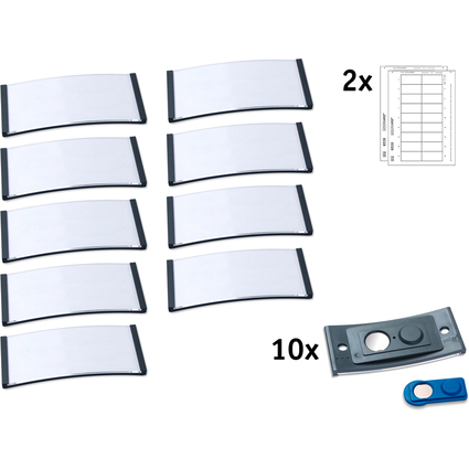 AVERY Zweckform Namensschild, 70 x 30mm, anthrazit, 10er Set