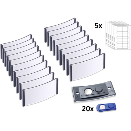 AVERY Zweckform Namensschild, 70 x 30mm, anthrazit, 20er Set