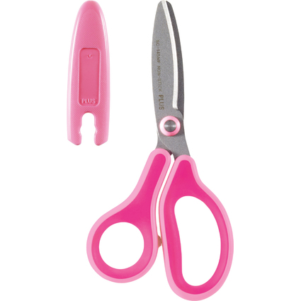 PLUS JAPAN Kinder-Bastelschere FITCUTCURVE KIDS, rund, rosa