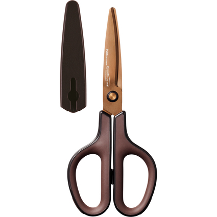 PLUS JAPAN Universalschere FITCUT CURVE Titanium, braun