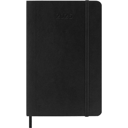 MOLESKINE Taschenkalender 2026, Wochen, P/A6, Softc.,schwarz