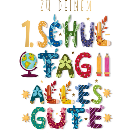 CACTUS Schulanfangs-Grukarte "Alles Gute"