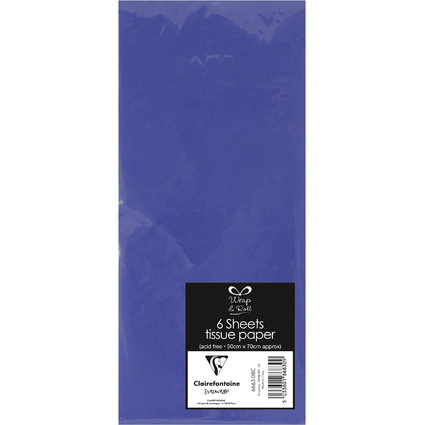 Clairefontaine Seidenpapier, (B)500 x (H)700 mm, blau