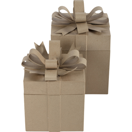 dcopatch Pappmach-Geschenkboxen, eckig, 2er Set
