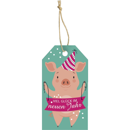 CACTUS Neujahrs-Geschenkanhnger "Partyschwein"