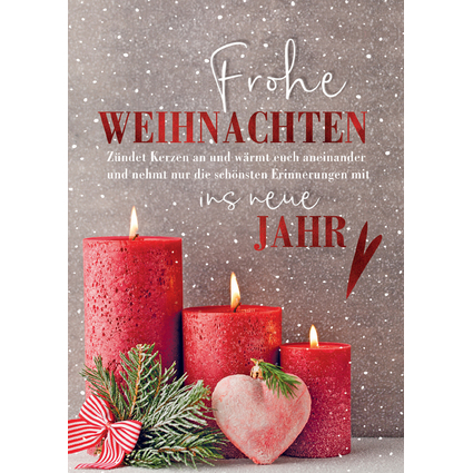 CACTUS Weihnachtskarte "Rote Kerzen"