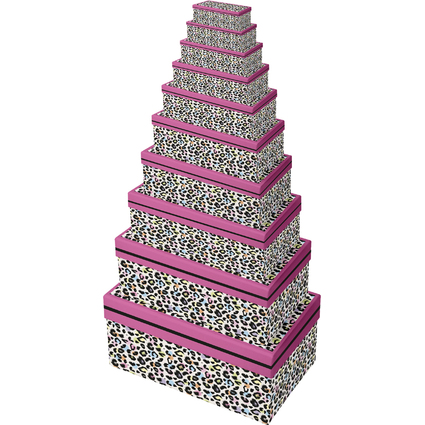 Clairefontaine Geschenkboxen-Set "Leopard", 10-teilig