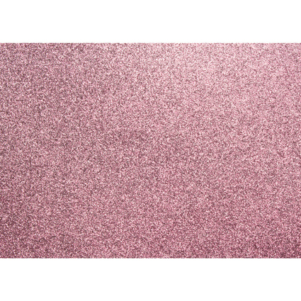 kangaro Glitterkarton, 500 x 700 mm, 300 g/qm, altrosa