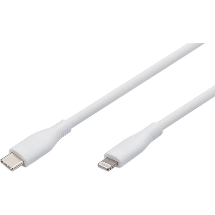 DIGITUS Silikon-Anschlusskabel, USB-C - Lightning, 0,5 m