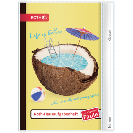 ROTH Hausaufgabenheft Teens fr clevere Faule "Coconut Pool"