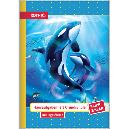 ROTH Hausaufgabenheft Klipp & Klar "Orcas"