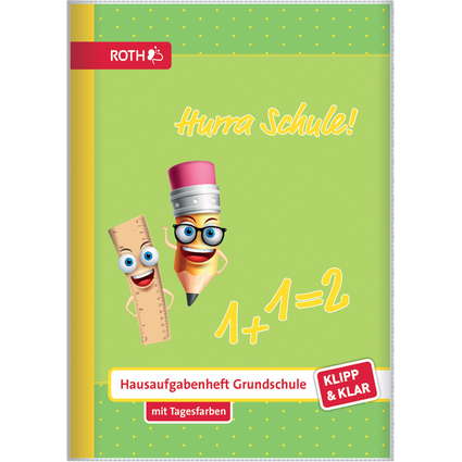ROTH Hausaufgabenheft Klipp & Klar "Hurra Schule"