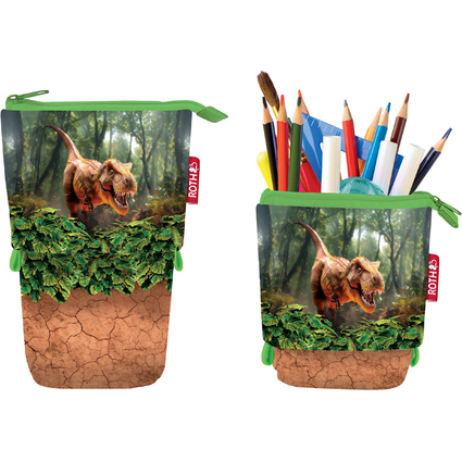 ROTH Schlamper-Etui 2in1 "T-Rex Welt"