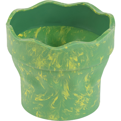 FABER-CASTELL Wasserbecher CLIC & GO, grn marmoriert