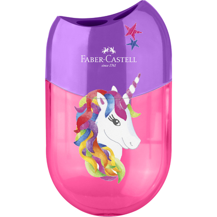 FABER-CASTELL Doppelspitzdose "Einhorn", pink/violett