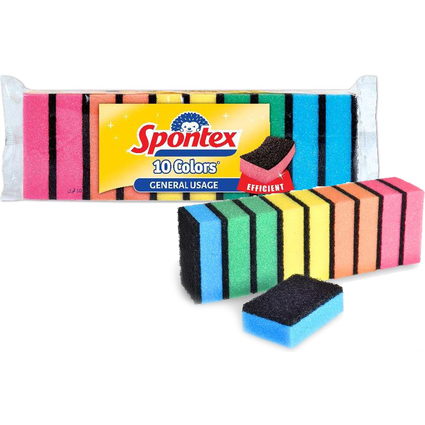 Spontex Reinigungsschwamm Colors, 10er Pack