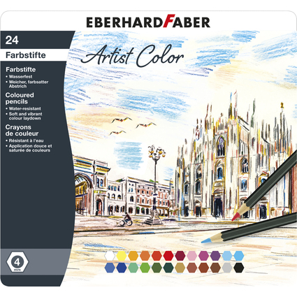 EBERHARD FABER Hexagonal-Buntstift Artist Color, 24er Etui