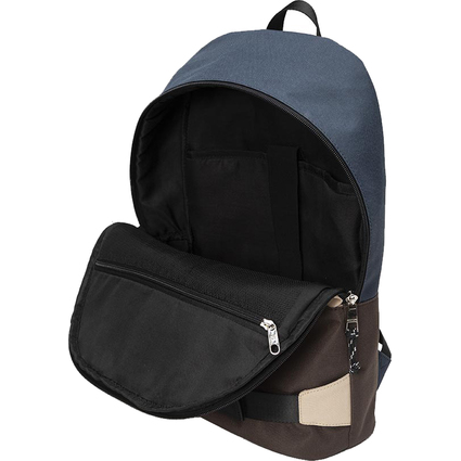 BESTLIFE Urban Notebook-Rucksack COL SKATE, blau/beige/braun