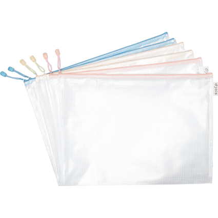 djois Reiverschlusstasche ZIPPER Pastell, DIN A3, PVC