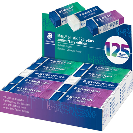 STAEDTLER Kunststoff-Radierer Mars plastic, 20er Display