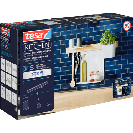 tesa KITCHEN Combi-Set S, 6-teilig, wei