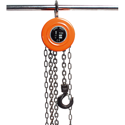 BRDER MANNESMANN Kettenzug, Tragkraft: 1 t, orange