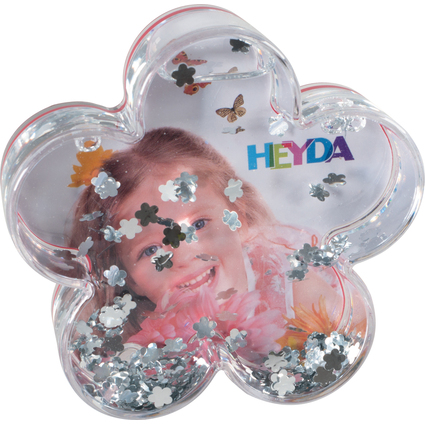 HEYDA Schneekugel "Glitzerblume"