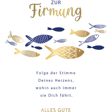 CACTUS Firmungskarte "Fische"