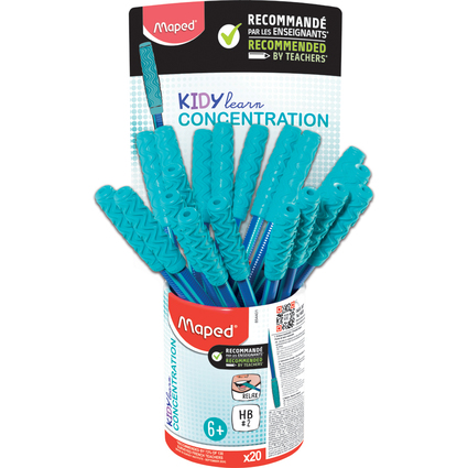 Maped Bleistift KIDY learn CONCENTRATION + Bleistiftaufsatz