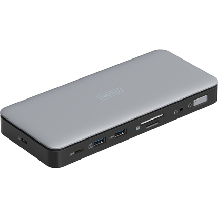 DIGITUS Docking Station, USB-C, 11-Port, grau / schwarz