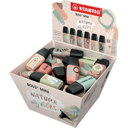 STABILO Textmarker BOSS MINI Naturevibes, 50er Korbdisplay