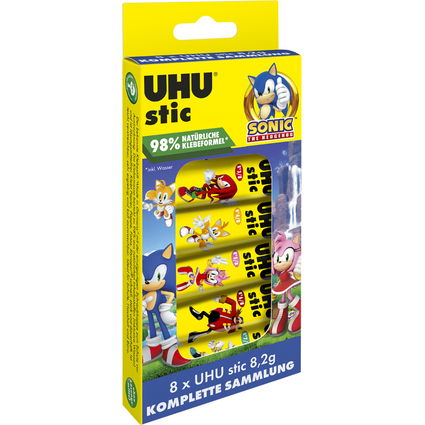 UHU Klebestift stic SONIC, Collection Box mit 8x 8,2 g