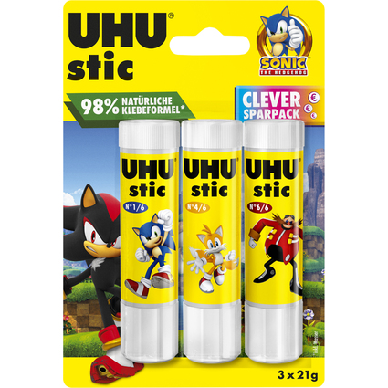 UHU Klebestift stic SONIC, 3 x 21 g, Blister